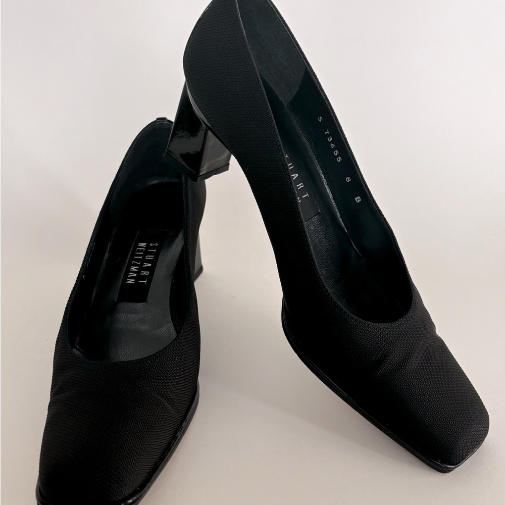 Stuart Weitzman Viclassy Black Cordine Heels Size 8